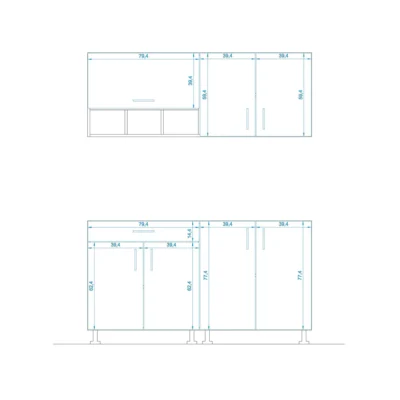 مطبخ- قطعتين- ZAF184