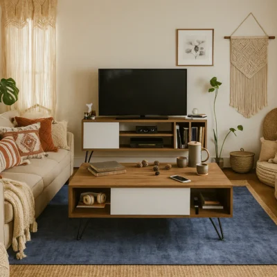 ترابيزة تليفزيون مع ترابيزة قهوة - WM45