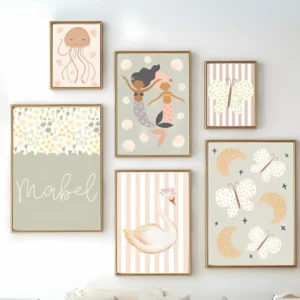 مجموعة من الاطارات تصميمات اطفال باحجام مختلفه